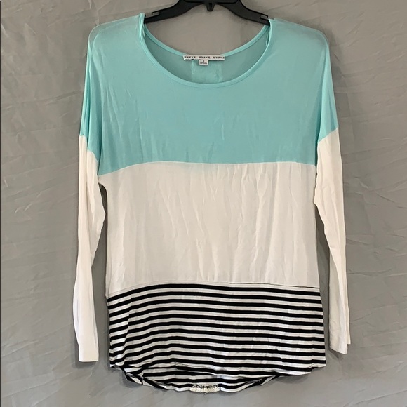 Fashionable Color Block Long Sleeve Top - Picture 2 of 4